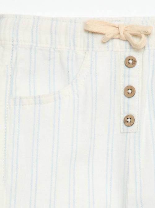 Pantaloni bianchi con sottili righe - Kiabi