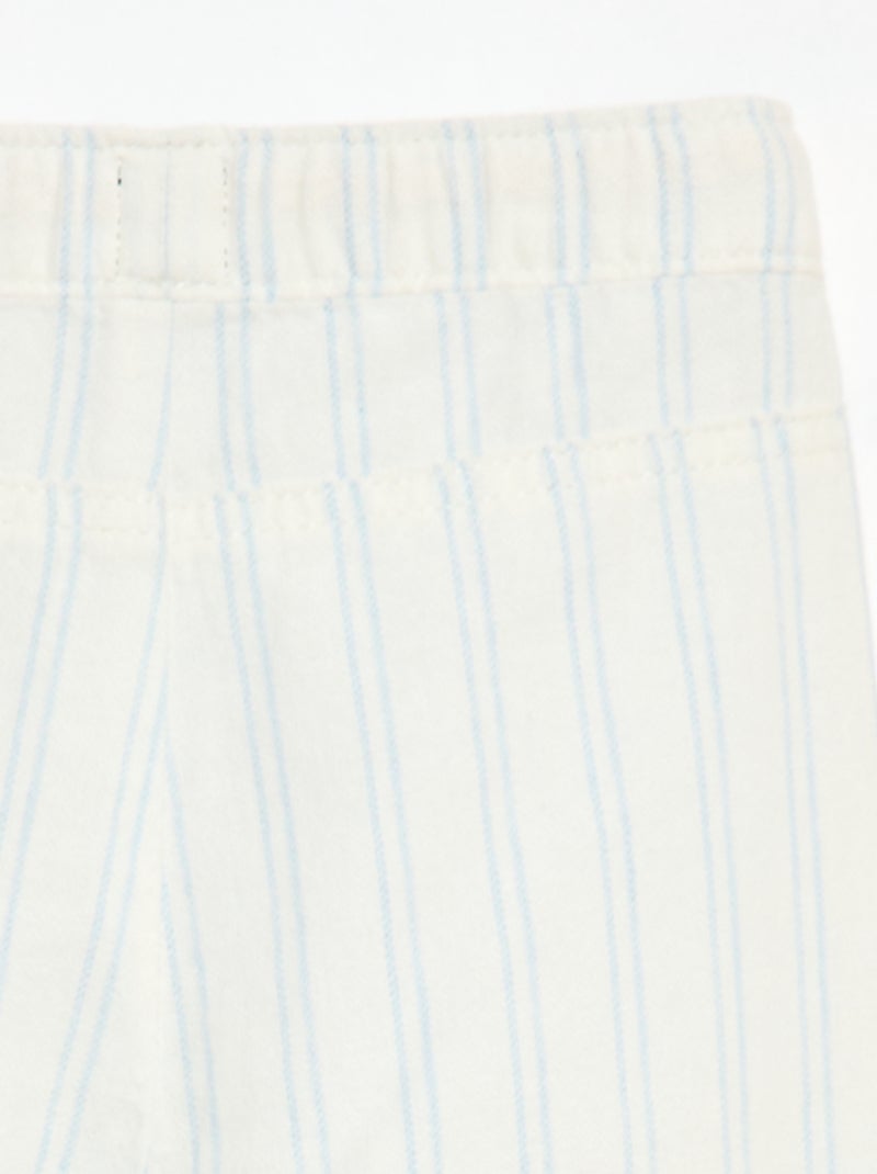 Pantaloni bianchi con sottili righe Bianco - Kiabi