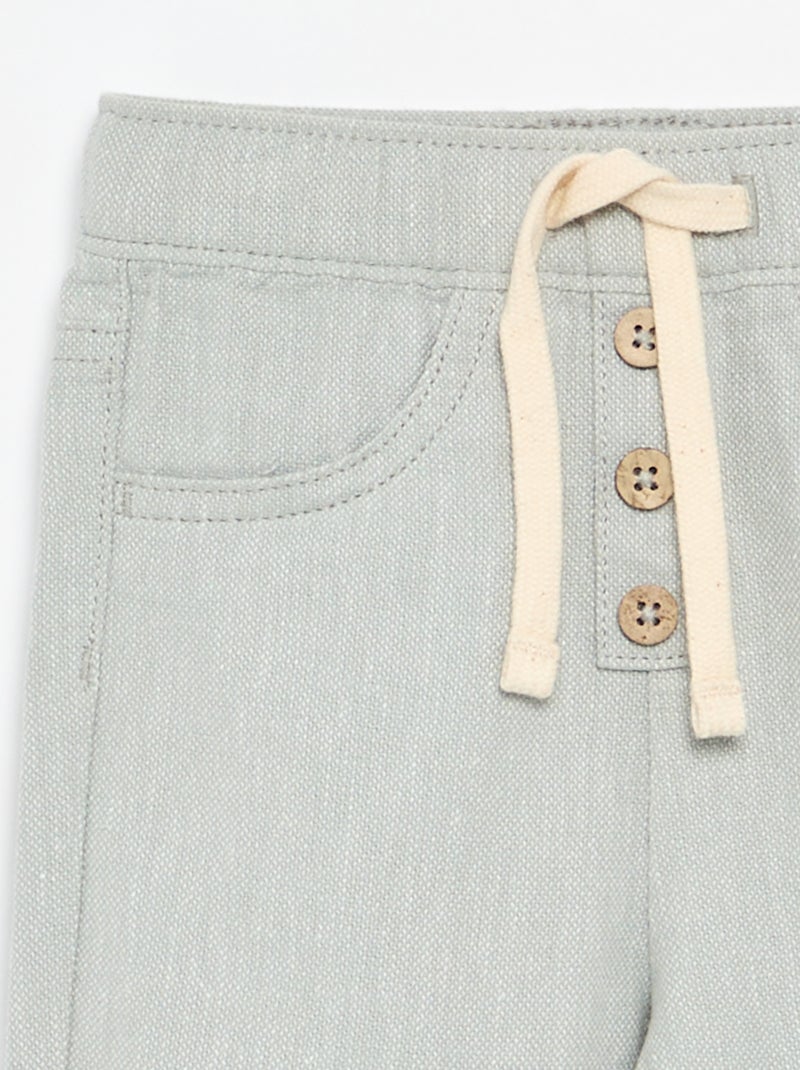 Pantaloni bianchi con sottili righe Blu - Kiabi