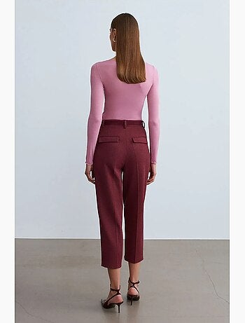 Pantaloni capri a sigaretta con cintura dilvin