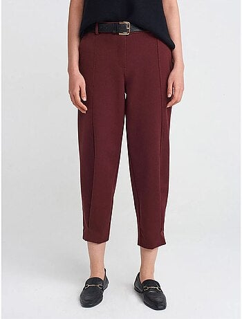 Pantaloni capri da donna a gamba dritta con cintura dilvin