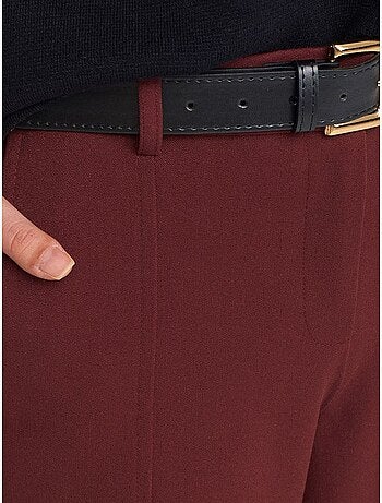 Pantaloni capri da donna a gamba dritta con cintura dilvin