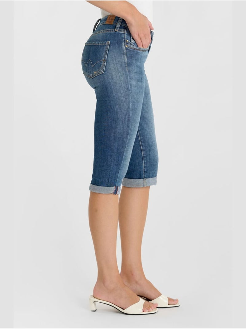 Pantaloni capri in jeans PAULINA Blu - Kiabi