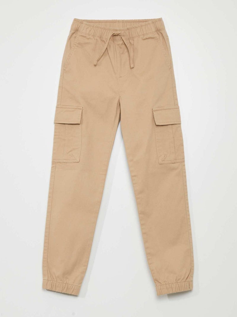 Pantaloni cargo - Taglio più aderente BEIGE - Kiabi