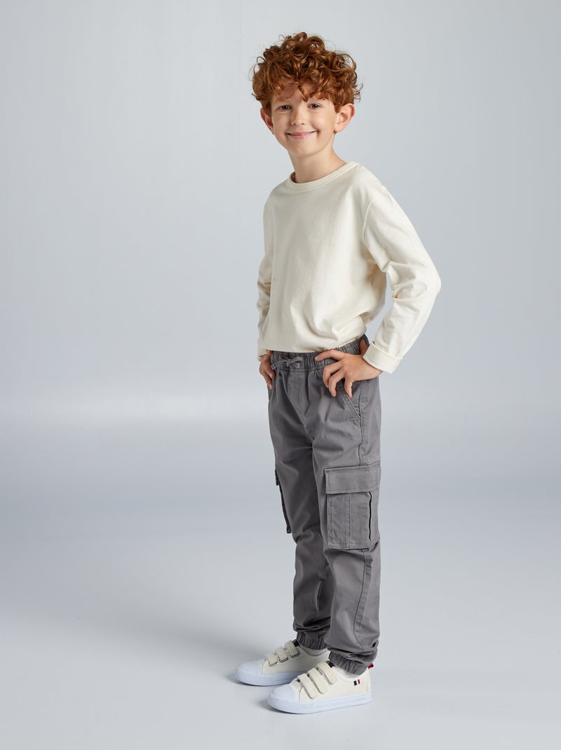 Pantaloni cargo - Taglio più aderente GRIGIO - Kiabi