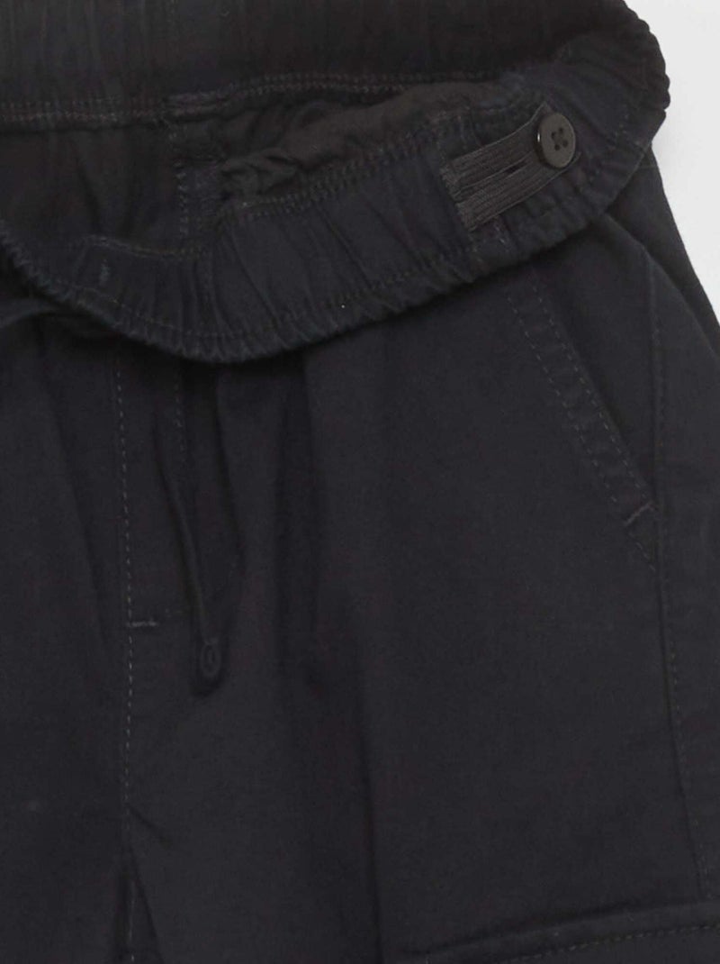 Pantaloni cargo - Taglio più aderente nero - Kiabi