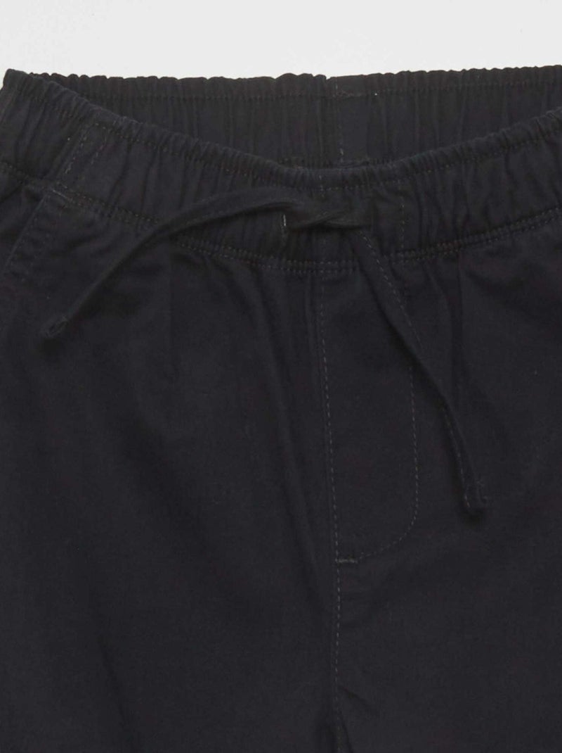 Pantaloni cargo - Taglio più aderente nero - Kiabi