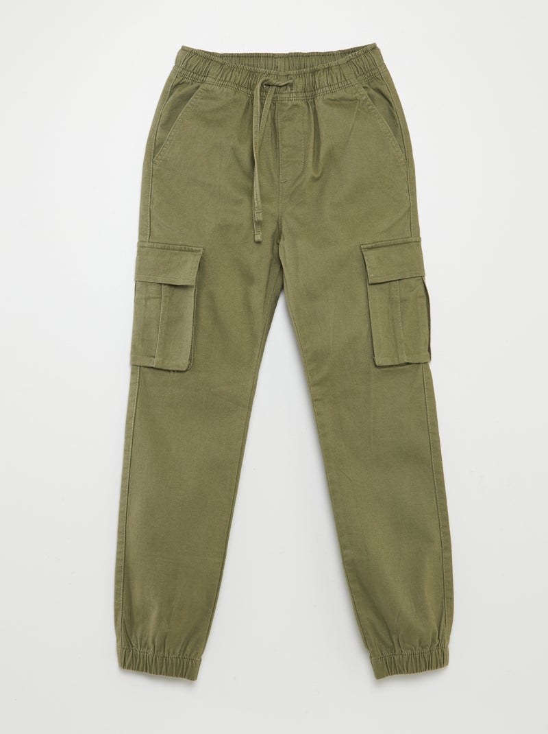 Pantaloni cargo - Taglio più aderente VERDE - Kiabi