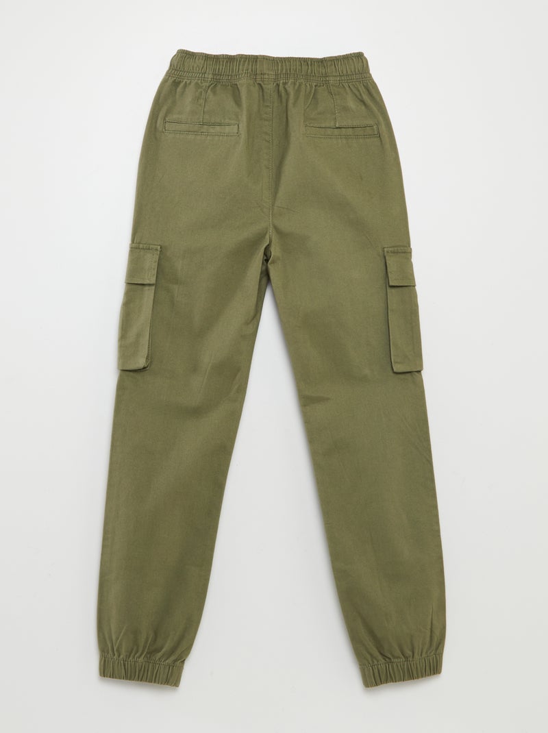 Pantaloni cargo - Taglio più aderente VERDE - Kiabi