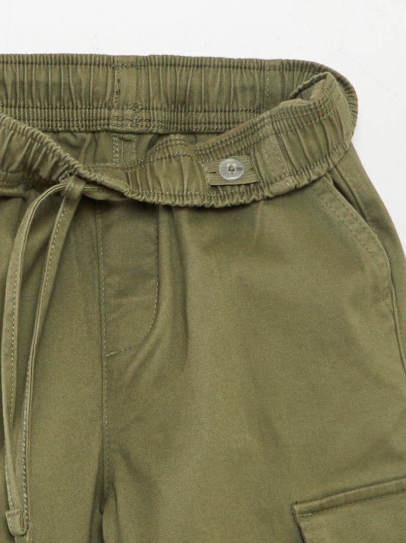 Pantaloni cargo - Taglio più aderente VERDE - Kiabi
