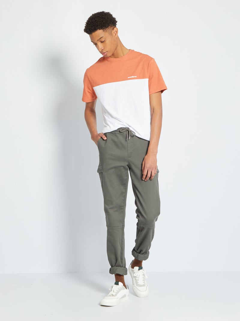 Pantaloni cargo +190 cm KAKI - Kiabi