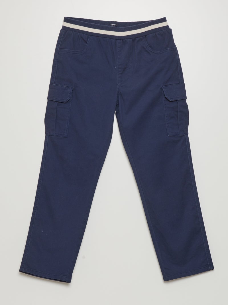 Pantaloni cargo blu nero - Kiabi