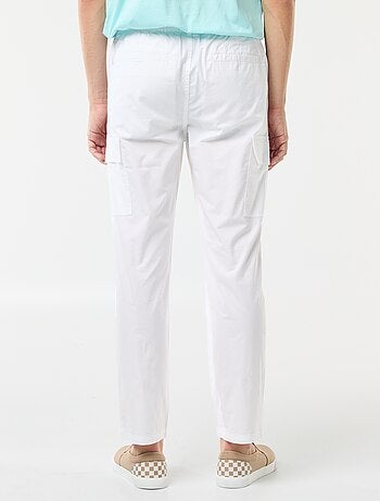 Pantaloni cargo con cintura elasticizzata + cordoncini