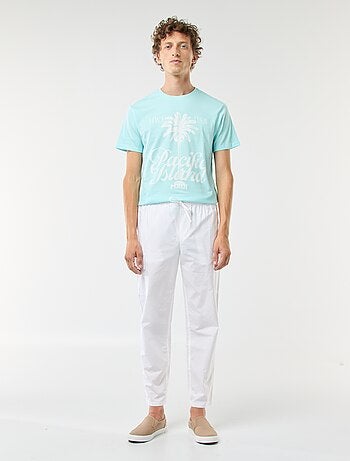 Pantaloni cargo con cintura elasticizzata + cordoncini