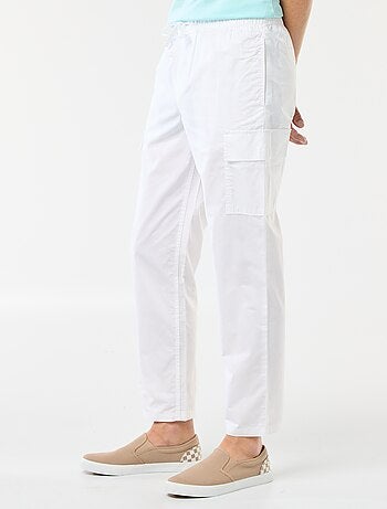 Pantaloni cargo con cintura elasticizzata + cordoncini