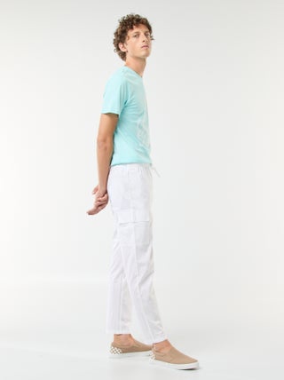 Pantaloni cargo con cintura elasticizzata + cordoncini