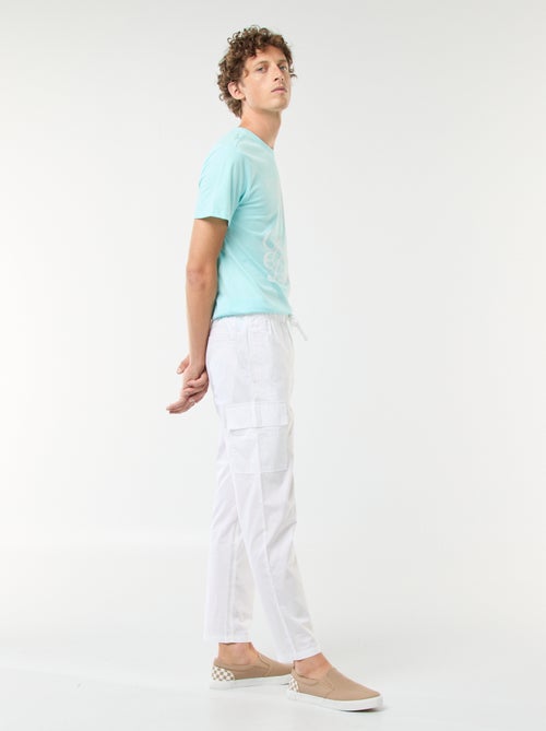 Pantaloni cargo con cintura elasticizzata + cordoncini - Kiabi