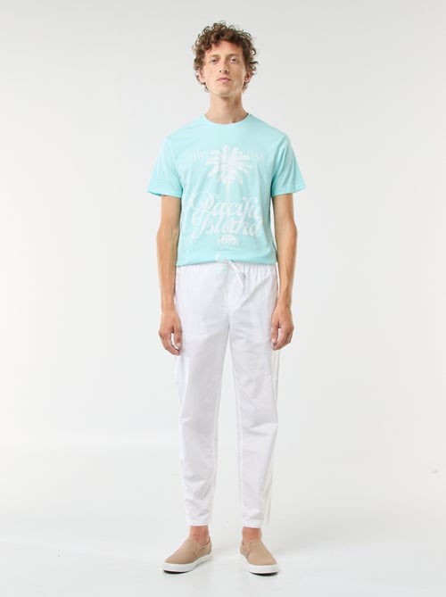 Pantaloni cargo con cintura elasticizzata + cordoncini - Kiabi