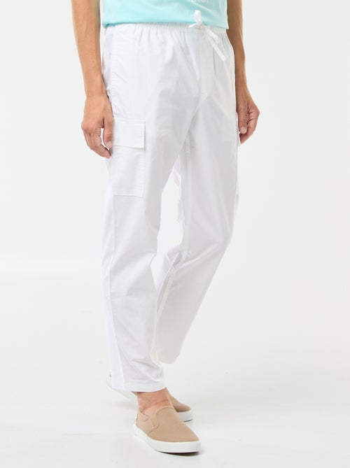 Pantaloni cargo con cintura elasticizzata + cordoncini - Kiabi