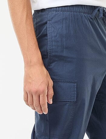 Pantaloni cargo con cintura elasticizzata + cordoncini