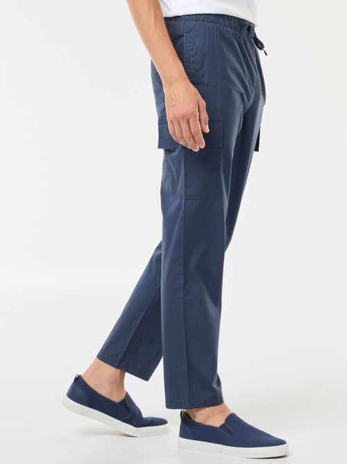 Pantaloni cargo con cintura elasticizzata + cordoncini - Kiabi