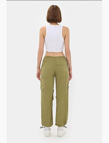 Pantaloni cargo con coulisse a vita media hiccup
