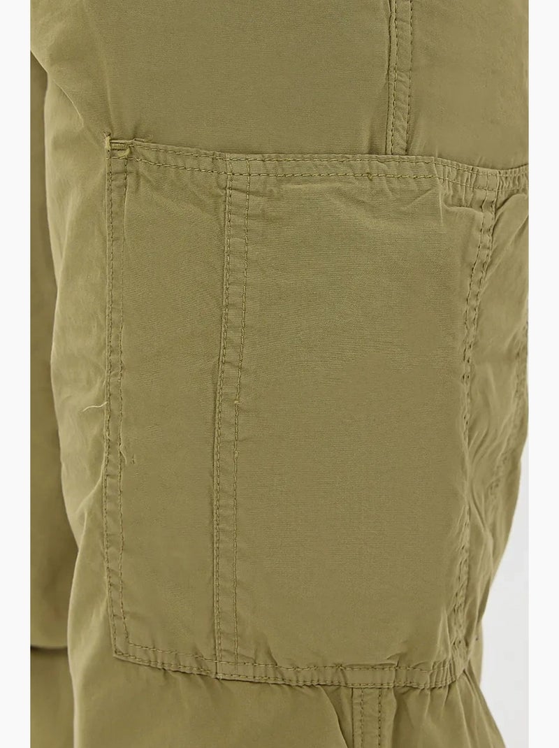 Pantaloni cargo con coulisse a vita media hiccup Verde - Kiabi