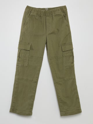 Pantaloni cargo con interno foderato