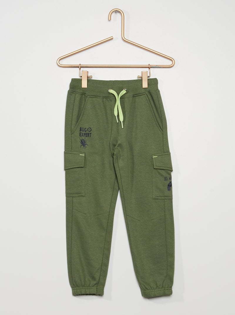 Pantaloni cargo in tessuto felpato KAKI - Kiabi