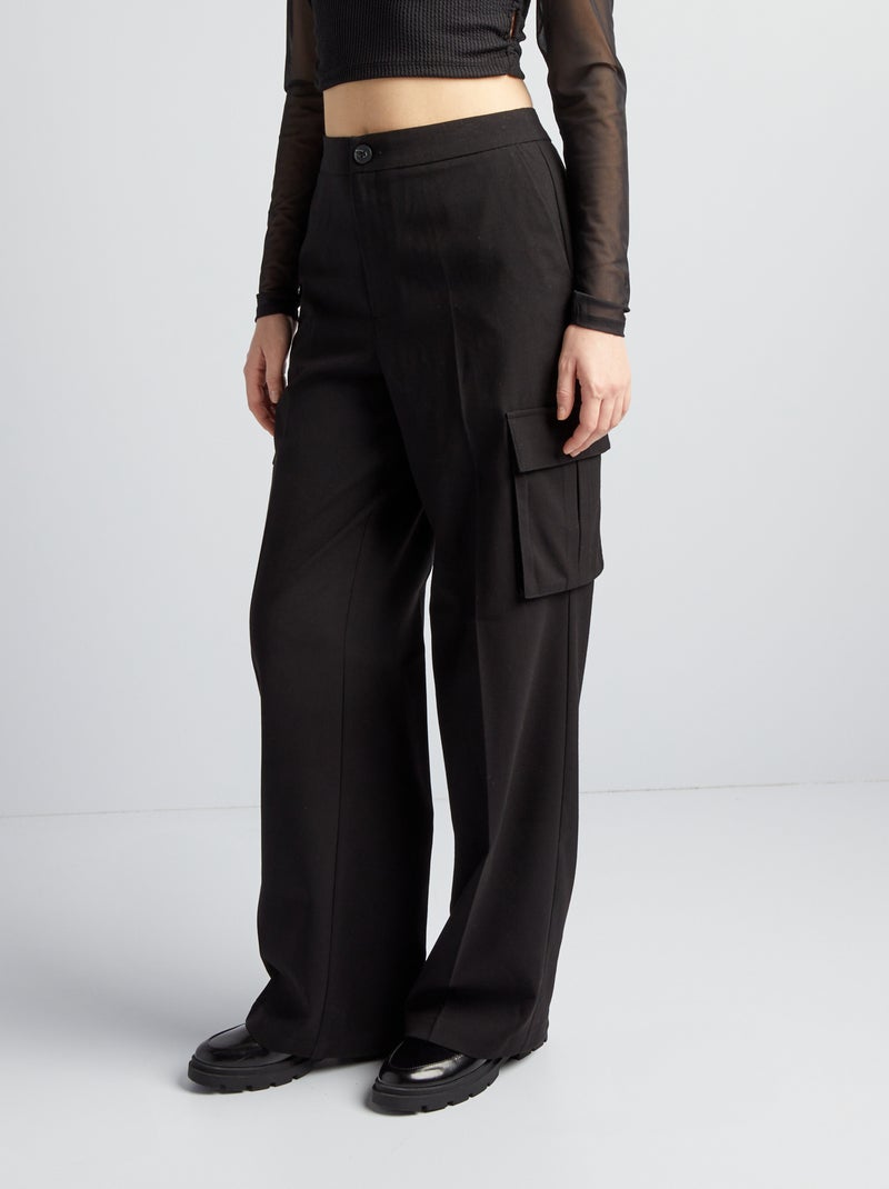 Pantaloni cargo morbidi nero - Kiabi