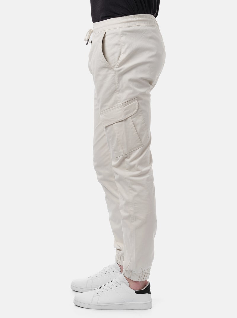 Pantaloni cargo multitasche Ecru - Kiabi