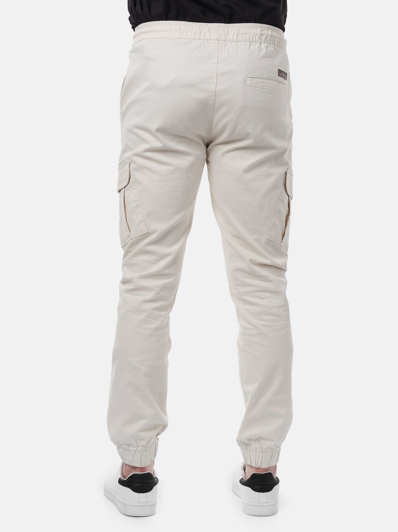 Pantaloni cargo multitasche Ecru - Kiabi