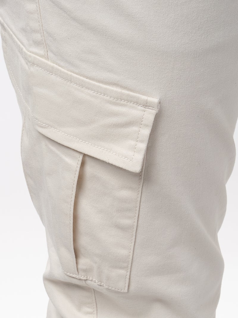 Pantaloni cargo multitasche Ecru - Kiabi