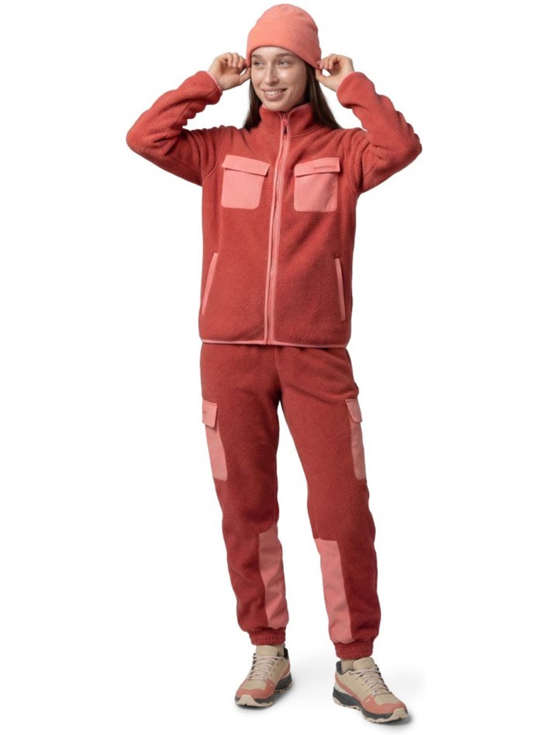 Pantaloni cargo pile escursionismo donna donna arches-w brick Rosso - Kiabi