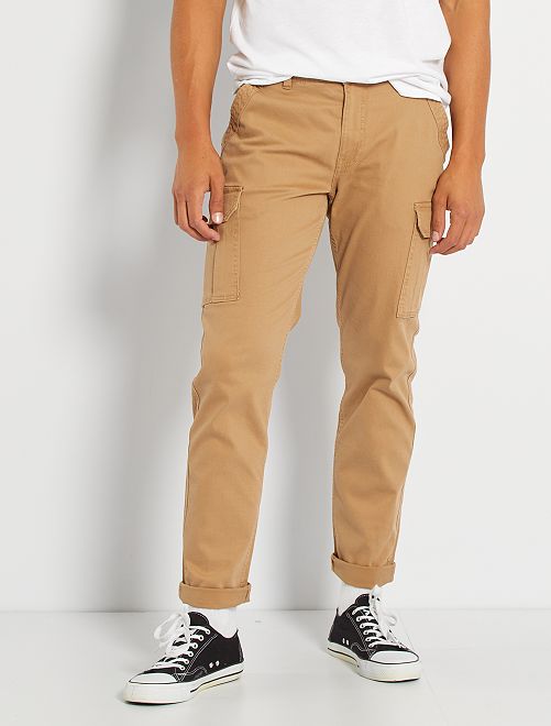 Pantaloni cargo skinny - BEIGE - Kiabi - 20.00€