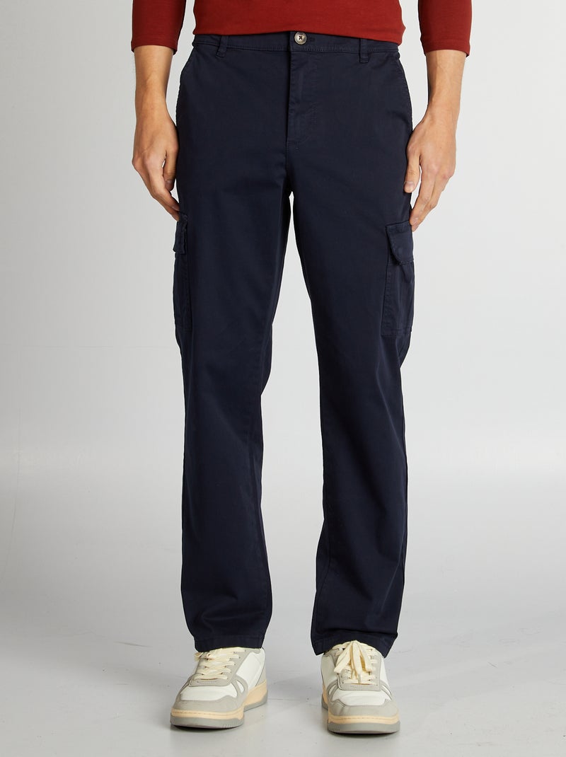 Pantaloni cargo taglio dritto BLU - Kiabi