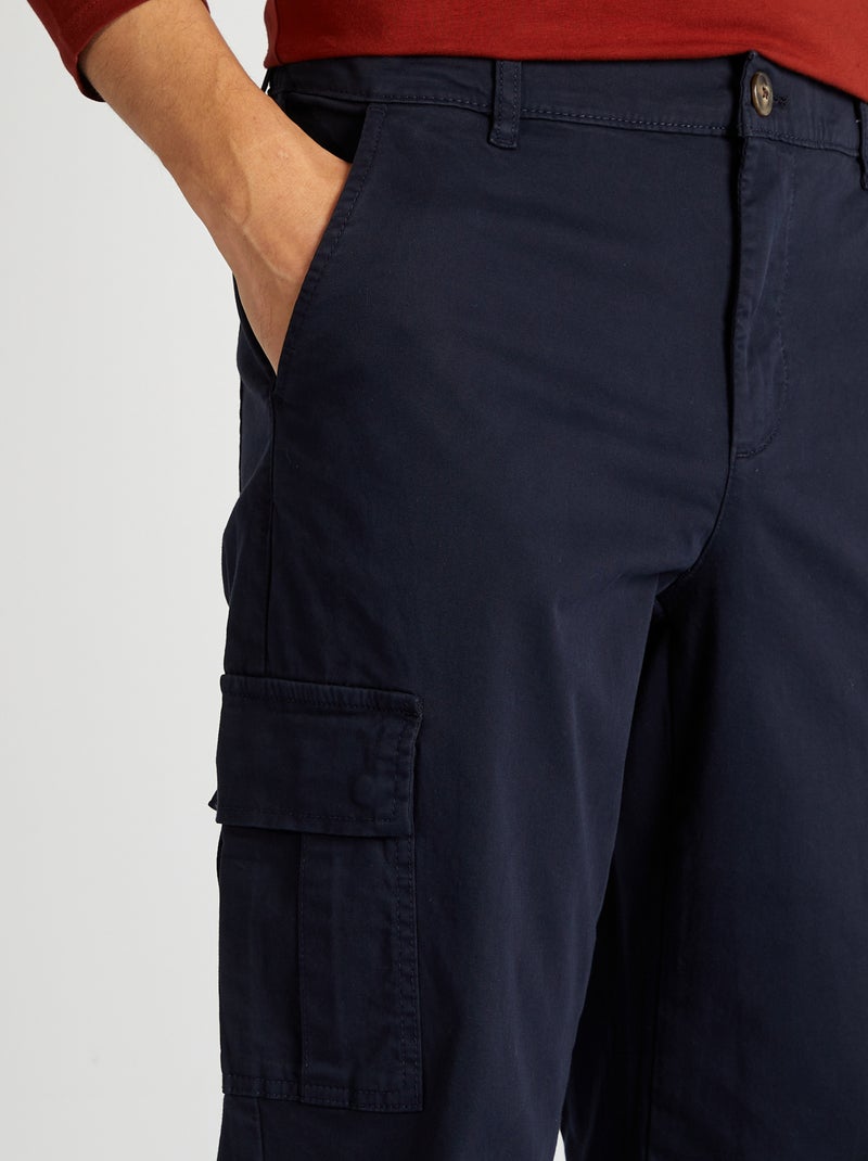 Pantaloni cargo taglio dritto BLU - Kiabi