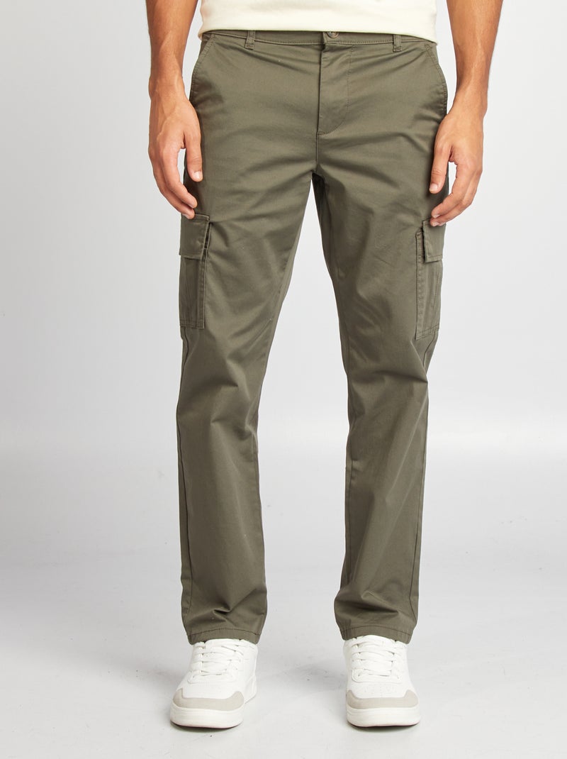 Pantaloni cargo taglio dritto KAKI - Kiabi