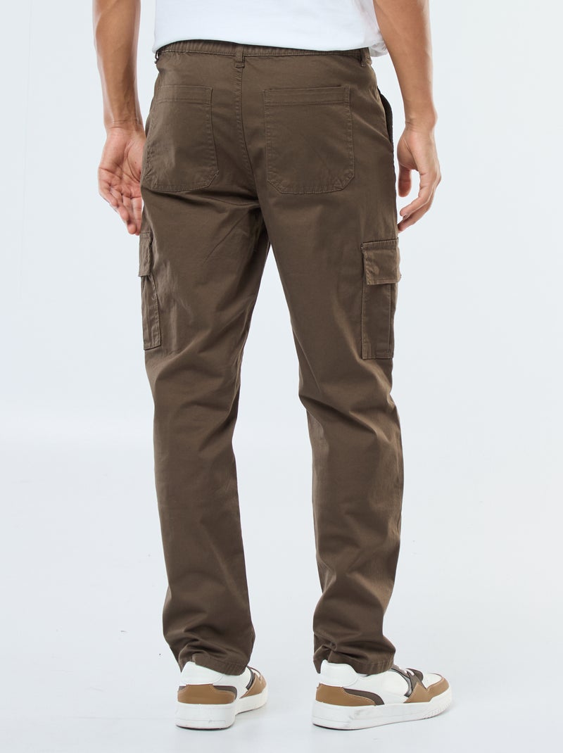 Pantaloni cargo taglio dritto Marrone - Kiabi