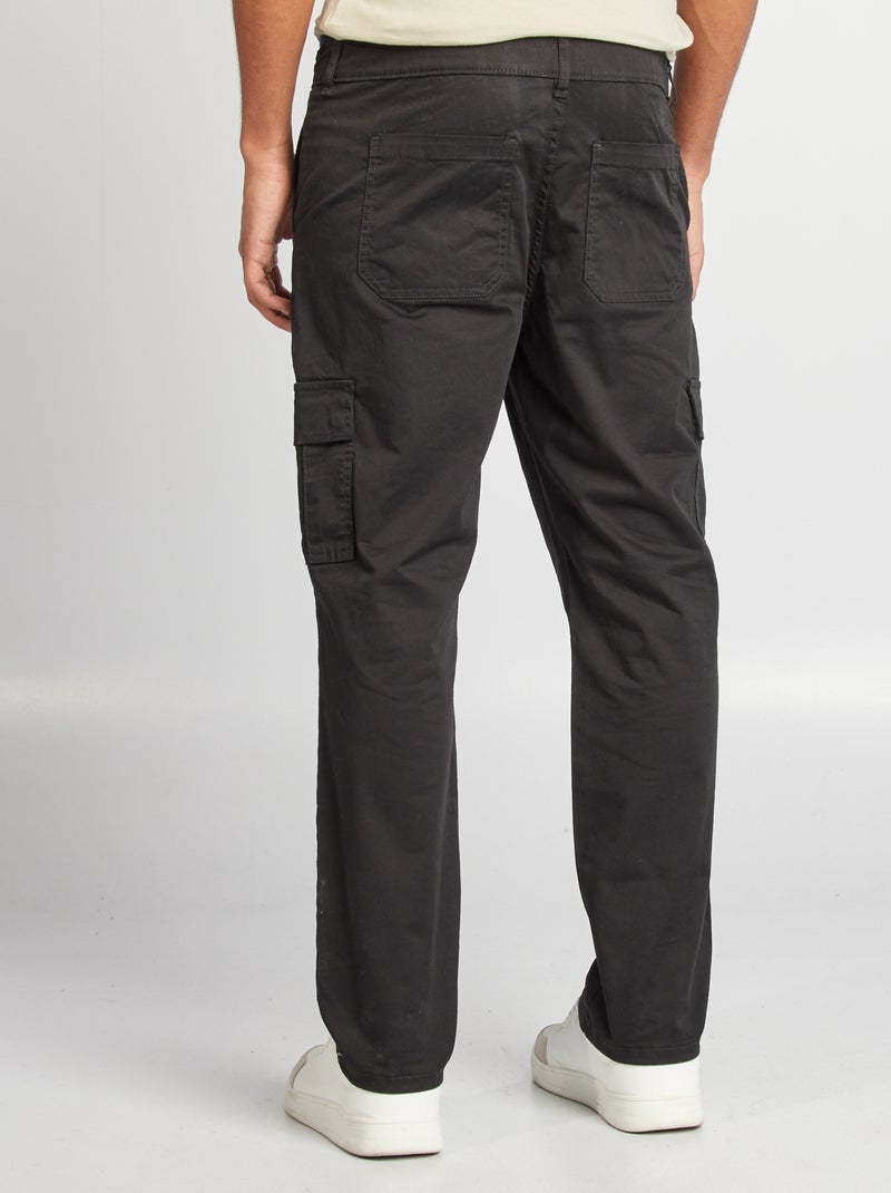 Pantaloni cargo taglio dritto nero - Kiabi