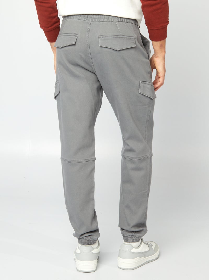 Pantaloni cargo tinta unita GRIGIO - Kiabi