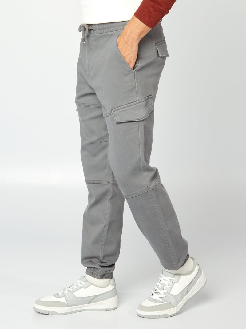 Pantaloni cargo tinta unita GRIGIO - Kiabi