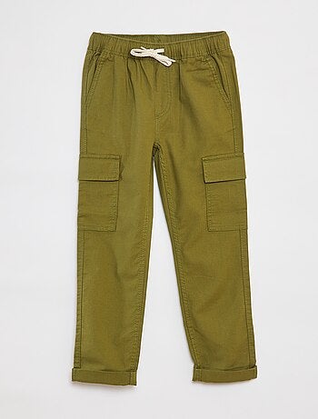 Pantaloni cargo tinta unita