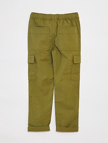 Pantaloni cargo tinta unita