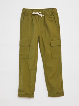 Pantaloni cargo tinta unita