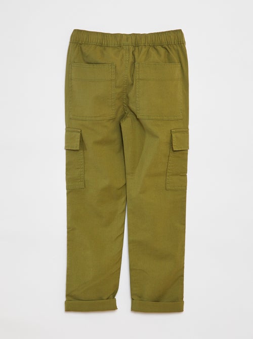 Pantaloni cargo tinta unita - Kiabi