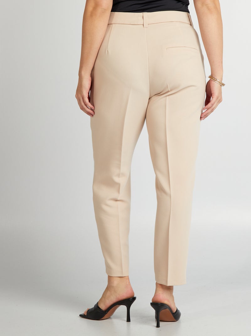 Pantaloni carrot fit BEIGE - Kiabi