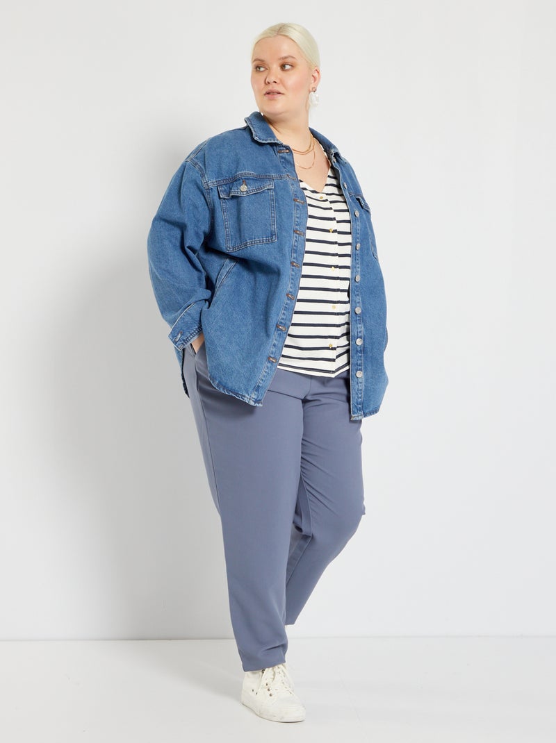 Jeans Tubolari Tom Tailor &ndash; Set Da 2 Con Cintura, Grigio, Taglia 32, Nuovi Con Etichette