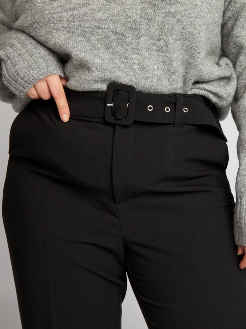 Pantaloni carrot fit nero - Kiabi