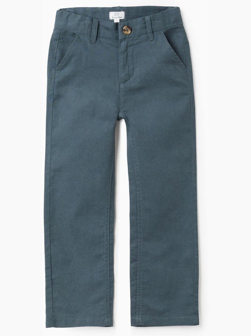 Pantaloni chino a taglio dritto in lino e cotone - Kiabi